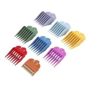 8 Pcs Professional Colorful Hair Clipper Guide Combs Wahl Replacement